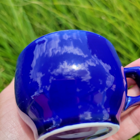 Vintage Hall China Restaurant Ware Blue Demitasse Cup & Saucer (956) ~ Espresso - Picture 6 of 14